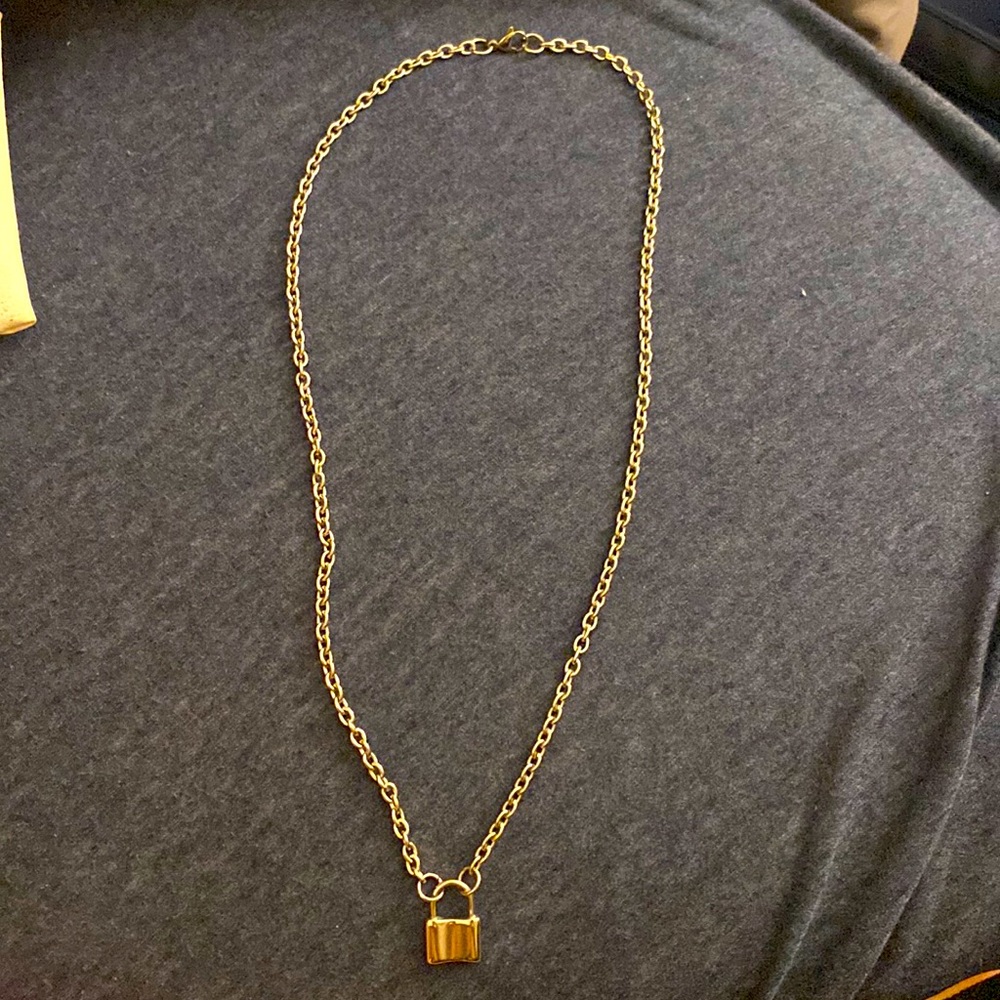Lock Metal Chain Necklace